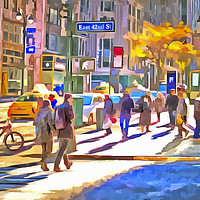 Buy canvas prints of East 42nd Street Pop Art by David Pyatt