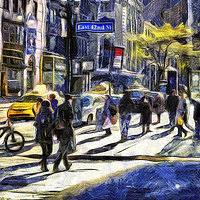 Buy canvas prints of East 42nd Street Van Gogh by David Pyatt