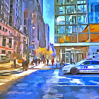 Buy canvas prints of New York Street Pop Art                 by David Pyatt