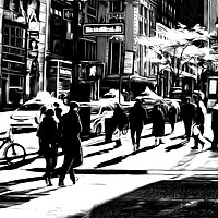Buy canvas prints of New York Street Atmosphere by David Pyatt