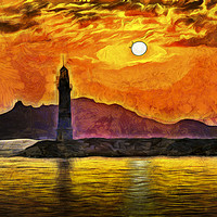 Buy canvas prints of Lighthouse Van Gogh by David Pyatt