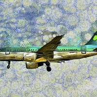 Buy canvas prints of Van Gogh Aer Lingus Airbus A319 by David Pyatt