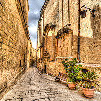 Buy canvas prints of Mdina Street Malta by David Pyatt