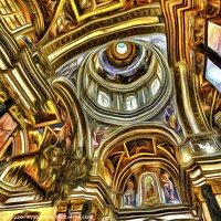 Buy canvas prints of Mdina Cathedral Malta Van Gogh by David Pyatt