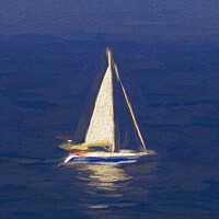 Buy canvas prints of Yacht In A Storm Art by David Pyatt