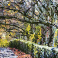 Buy canvas prints of Sleepy Hollow In Autumn Monet by David Pyatt