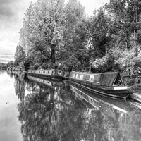 Buy canvas prints of Narrow Boats Grand Union Canal  by David Pyatt