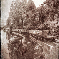 Buy canvas prints of Grand Union Canal Vintage by David Pyatt