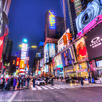 Buy canvas prints of Night Time Times Square by David Pyatt