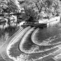 Buy canvas prints of Pulteney Weir Bath by David Pyatt