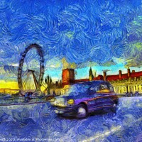 Buy canvas prints of Westminster Bridge Van Gogh by David Pyatt