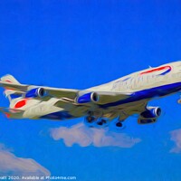 Buy canvas prints of British Airways Boeing 747-436 Art by David Pyatt
