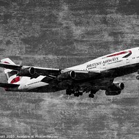 Buy canvas prints of Boeing 747 Weathered Metal by David Pyatt