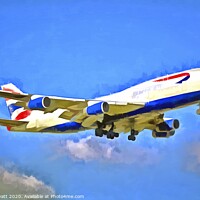 Buy canvas prints of  Boeing 747 Pop Art by David Pyatt