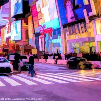 Buy canvas prints of Art Of Times Square Night   by David Pyatt