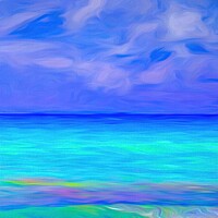 Buy canvas prints of Caribbean Blue Art    by David Pyatt