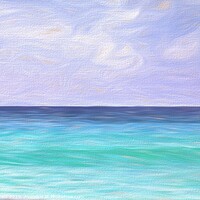 Buy canvas prints of Caribbean Sea Abstract Art by David Pyatt
