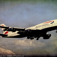 Buy canvas prints of British Airways Boeing 747 Vintage by David Pyatt