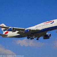 Buy canvas prints of British Airways Boeing 747 Art          by David Pyatt