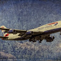Buy canvas prints of Boeing 747-436 Weathered Art by David Pyatt