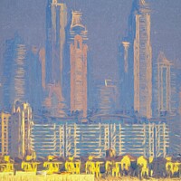 Buy canvas prints of Dubai Architecture Art  by David Pyatt