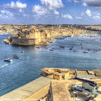 Buy canvas prints of  Valletta Harbour Malta by David Pyatt