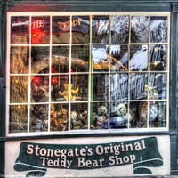 Buy canvas prints of Teddy Bear Shop York  by David Pyatt