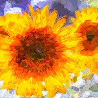 Buy canvas prints of Sunflower Art Dreams by David Pyatt