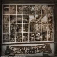 Buy canvas prints of Teddy Bear Shop Vintage by David Pyatt
