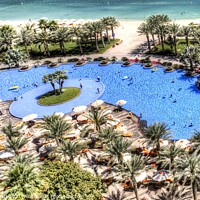 Buy canvas prints of Dubai Luxury Swimming Pool  by David Pyatt