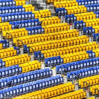 Buy canvas prints of Nou Camp Stadium Seating by David Pyatt