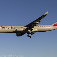 Buy canvas prints of American Airlines Airbus A330 by David Pyatt