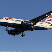 Buy canvas prints of British Airways Airbus A319-131      by David Pyatt