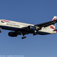 Buy canvas prints of British Airways Boeing 767 by David Pyatt