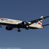 Buy canvas prints of British Airways Boeing 787-8            by David Pyatt