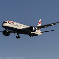 Buy canvas prints of British Airways Boeing 787-8            by David Pyatt