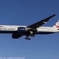 Buy canvas prints of British Airways Boeing 777-236         by David Pyatt