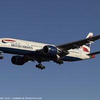 Buy canvas prints of British Airways Boeing 777-236        by David Pyatt
