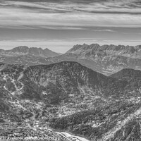 Buy canvas prints of Panorama French Alps  by David Pyatt
