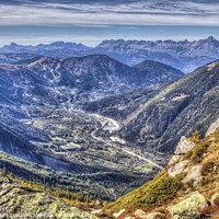 Buy canvas prints of French Alps Mountain Valley by David Pyatt