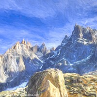Buy canvas prints of  French Alps Panorama Art by David Pyatt