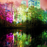 Buy canvas prints of durham cathedral lumiere colours by eric carpenter