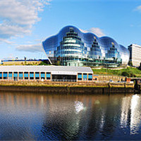 Buy canvas prints of Newcastle Quayside Panorama by eric carpenter