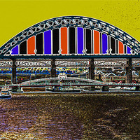 Buy canvas prints of Tyne Bridge Stylized by eric carpenter