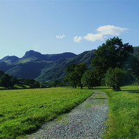 Buy canvas prints of path to langdale pikes by eric carpenter