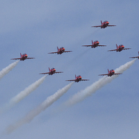 Buy canvas prints of Red 9 red arrows by eric carpenter