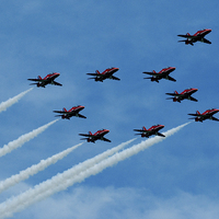 Buy canvas prints of Red Arrows by eric carpenter