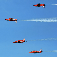 Buy canvas prints of  Red Arrows inverse by eric carpenter