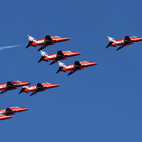 Buy canvas prints of  red arrows flight by eric carpenter