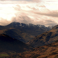 Buy canvas prints of  scafell and langdale pikes by eric carpenter